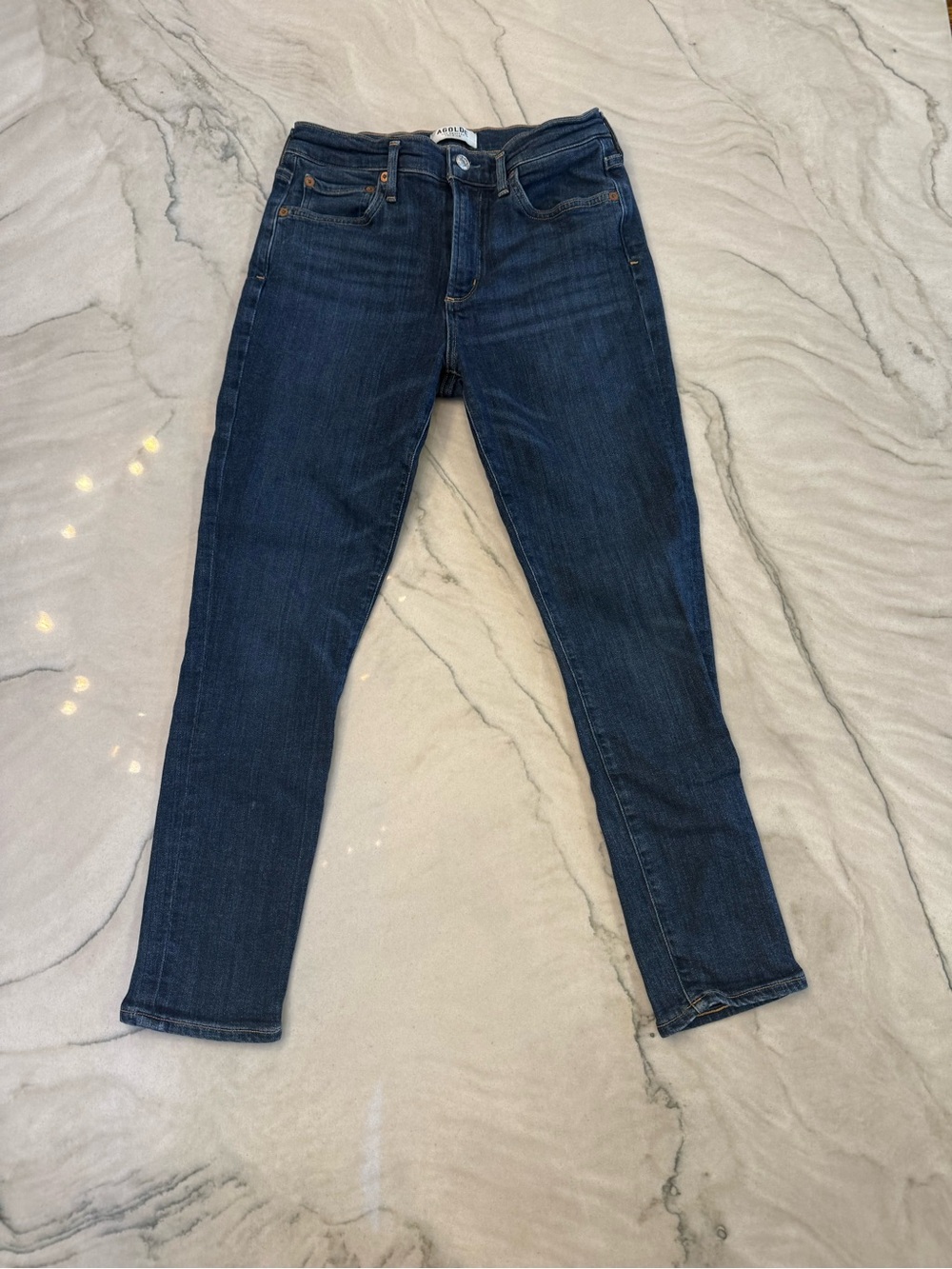 Agolde Dark Indigo Skinny Jeans